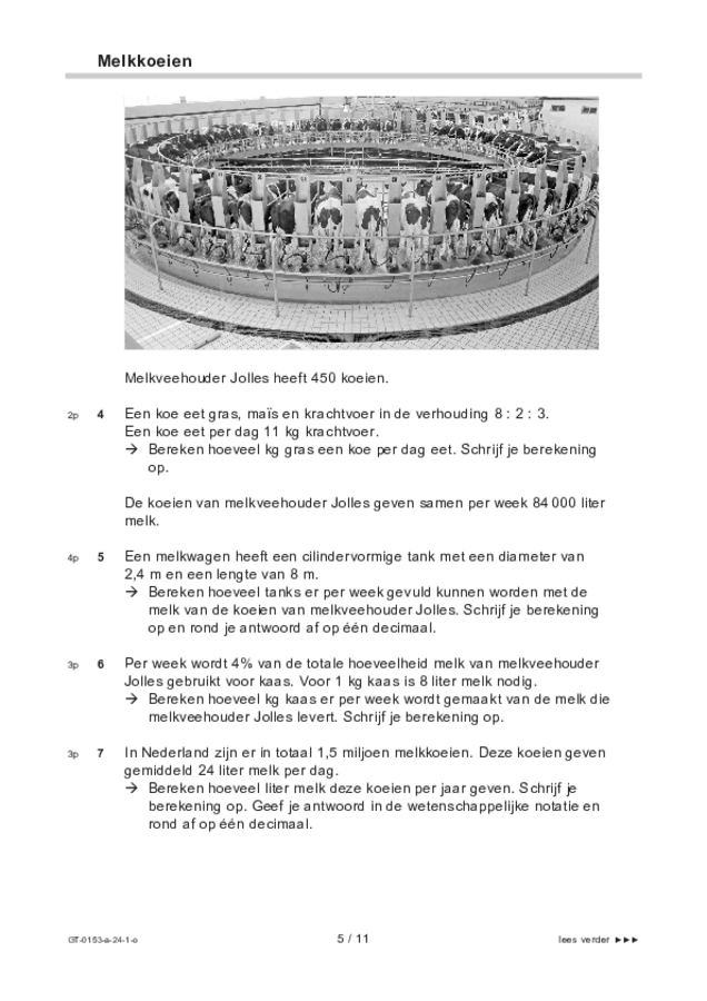 Opgaven examen VMBO GLTL wiskunde 2024, tijdvak 1. Pagina 5