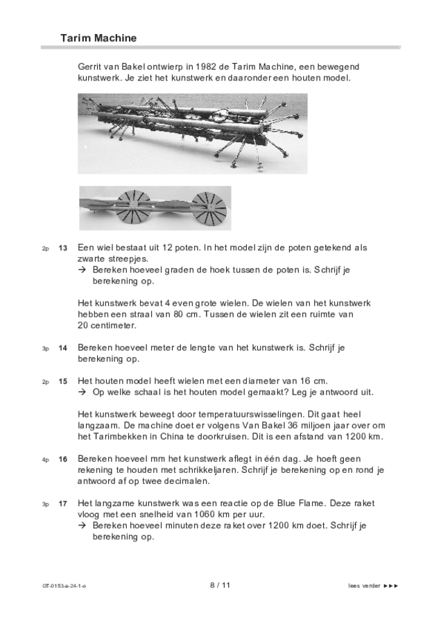 Opgaven examen VMBO GLTL wiskunde 2024, tijdvak 1. Pagina 8