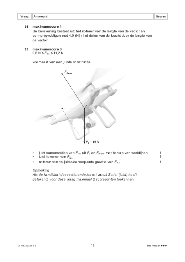 Correctievoorschrift examen VMBO GLTL natuur- en scheikunde 1 2024, tijdvak 1. Pagina 13