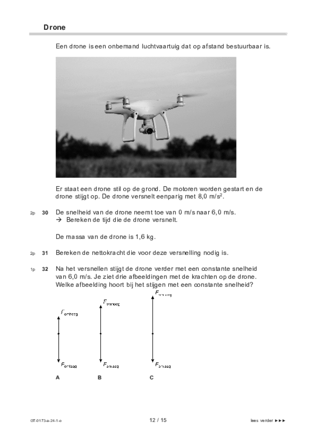 Opgaven examen VMBO GLTL natuur- en scheikunde 1 2024, tijdvak 1. Pagina 12