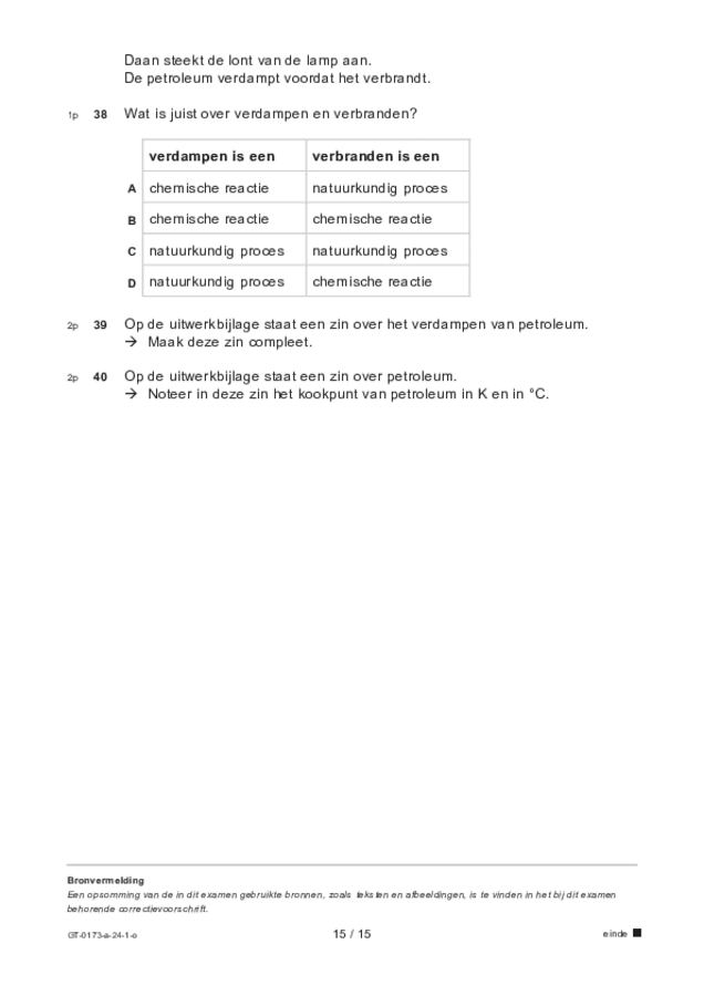 Opgaven examen VMBO GLTL natuur- en scheikunde 1 2024, tijdvak 1. Pagina 15
