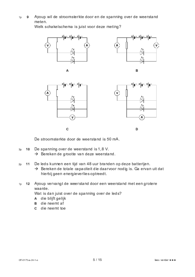 Opgaven examen VMBO GLTL natuur- en scheikunde 1 2024, tijdvak 1. Pagina 5