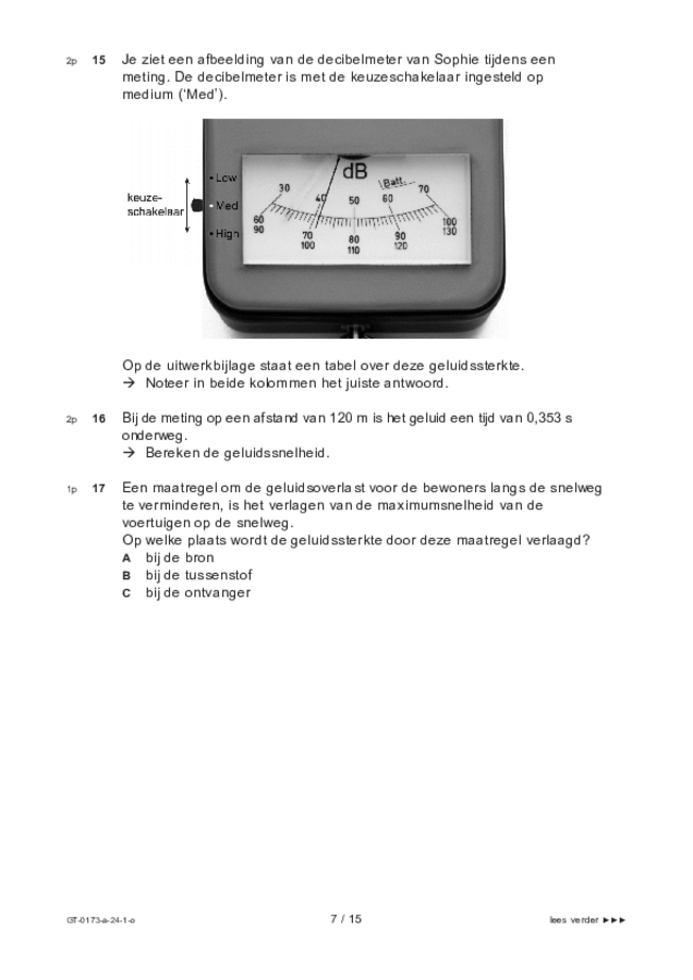 Opgaven examen VMBO GLTL natuur- en scheikunde 1 2024, tijdvak 1. Pagina 7