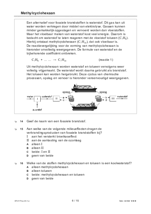 Opgaven examen VMBO GLTL natuur- en scheikunde 2 2024, tijdvak 1. Pagina 6