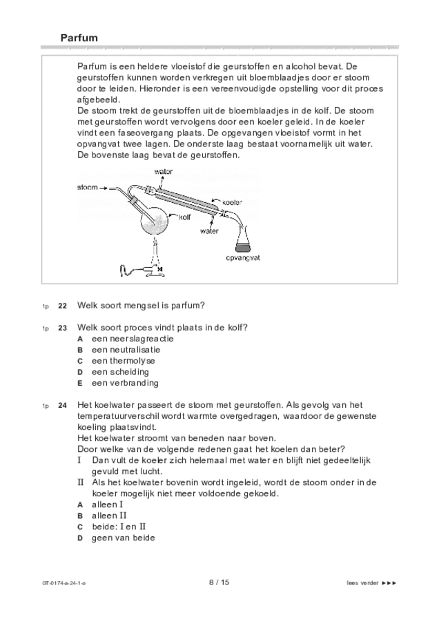 Opgaven examen VMBO GLTL natuur- en scheikunde 2 2024, tijdvak 1. Pagina 8