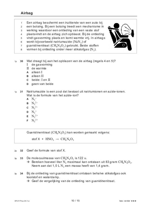 Opgaven examen VMBO GLTL natuur- en scheikunde 2 2024, tijdvak 1. Pagina 10