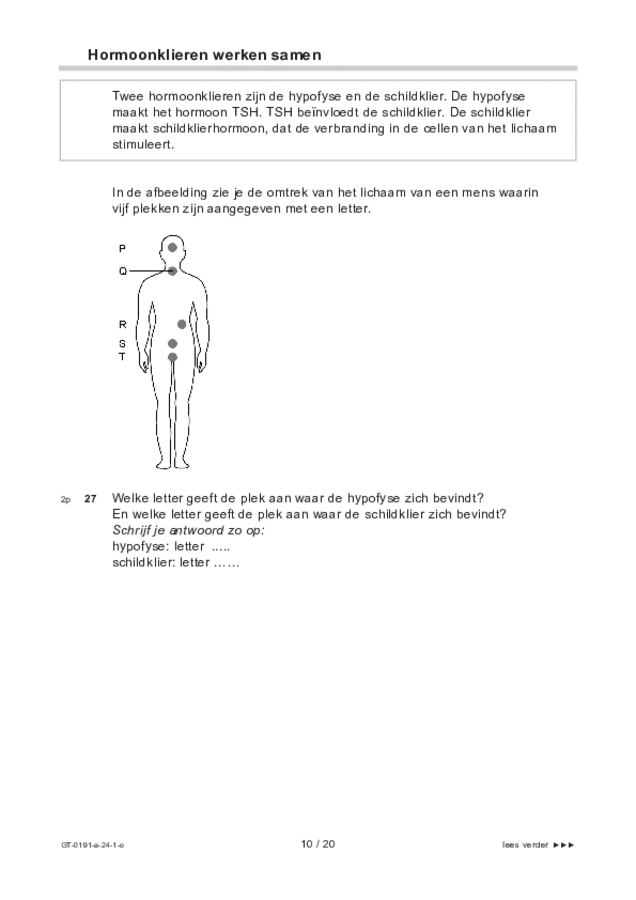 Opgaven examen VMBO GLTL biologie 2024, tijdvak 1. Pagina 10