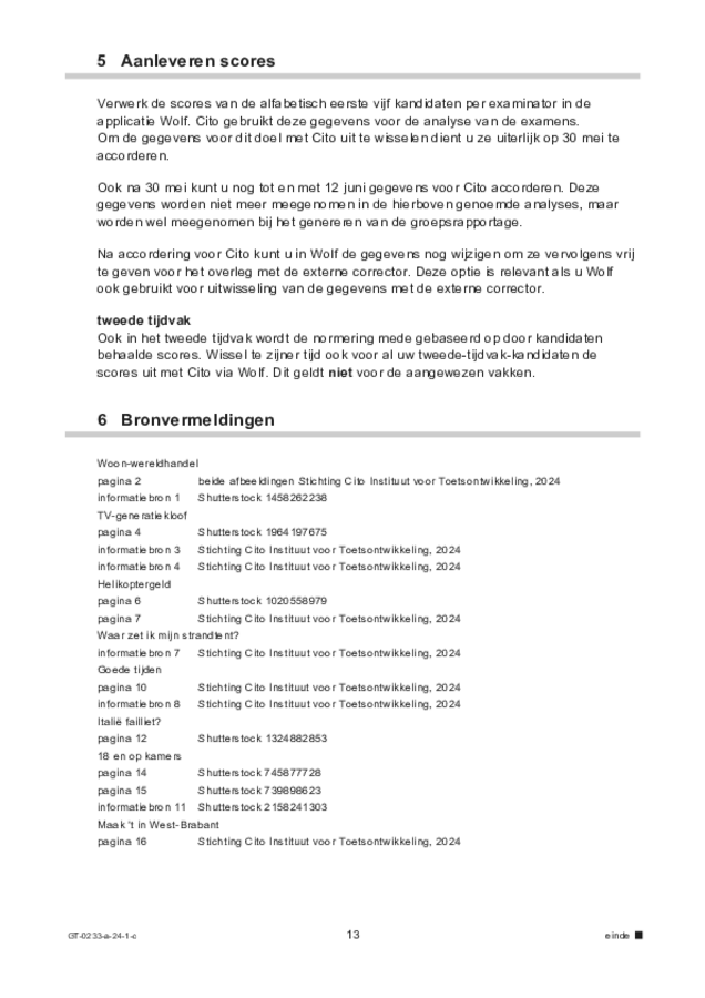 Correctievoorschrift examen VMBO GLTL economie 2024, tijdvak 1. Pagina 13