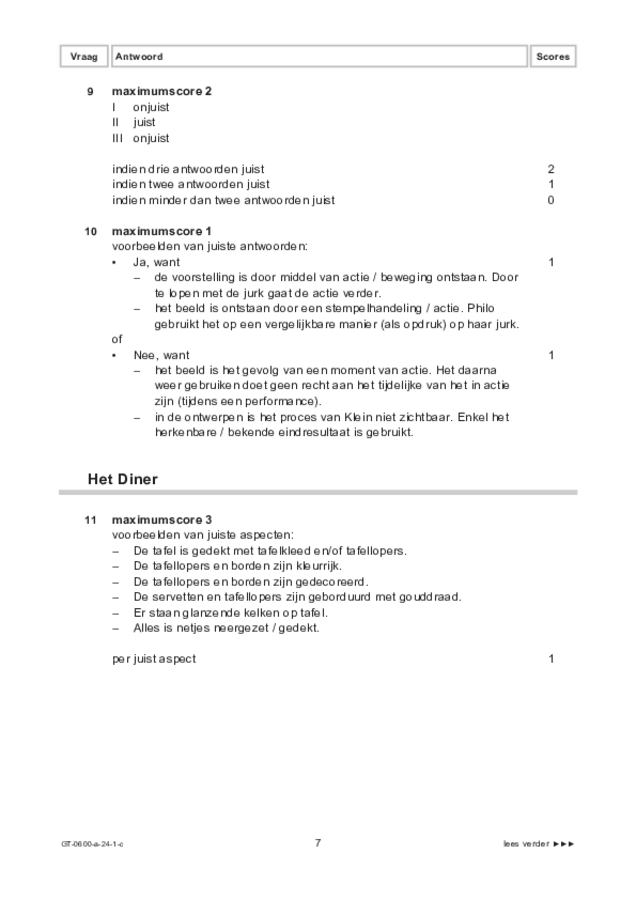 Correctievoorschrift examen VMBO GLTL beeldende vakken 2024, tijdvak 1. Pagina 7