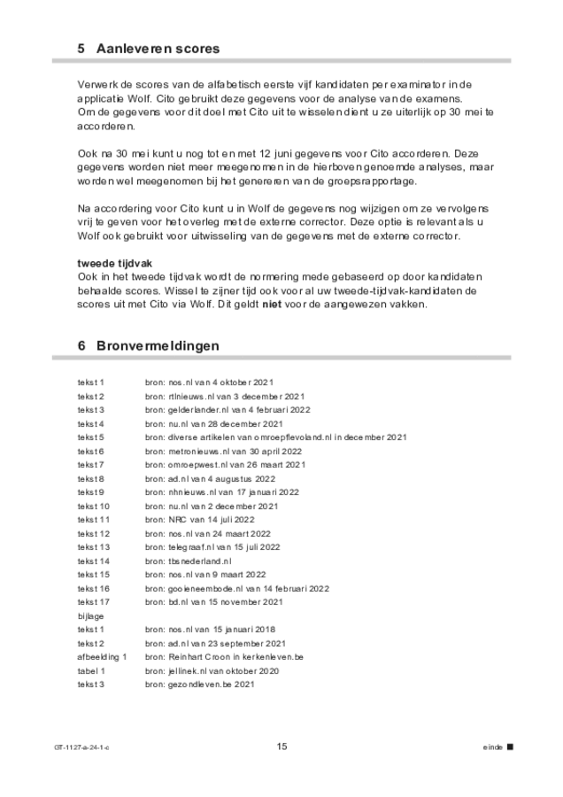 Correctievoorschrift examen VMBO GLTL maatschappijleer 2 2024, tijdvak 1. Pagina 15