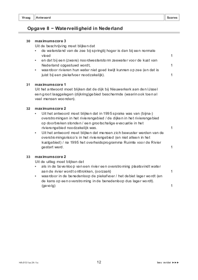 Correctievoorschrift examen HAVO aardrijkskunde 2024, tijdvak 1. Pagina 12