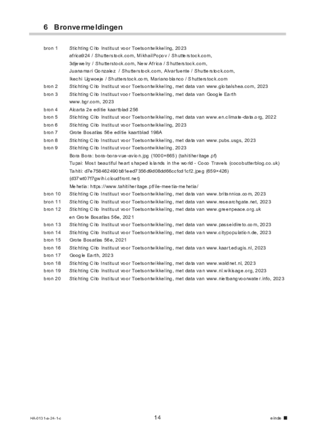 Correctievoorschrift examen HAVO aardrijkskunde 2024, tijdvak 1. Pagina 14