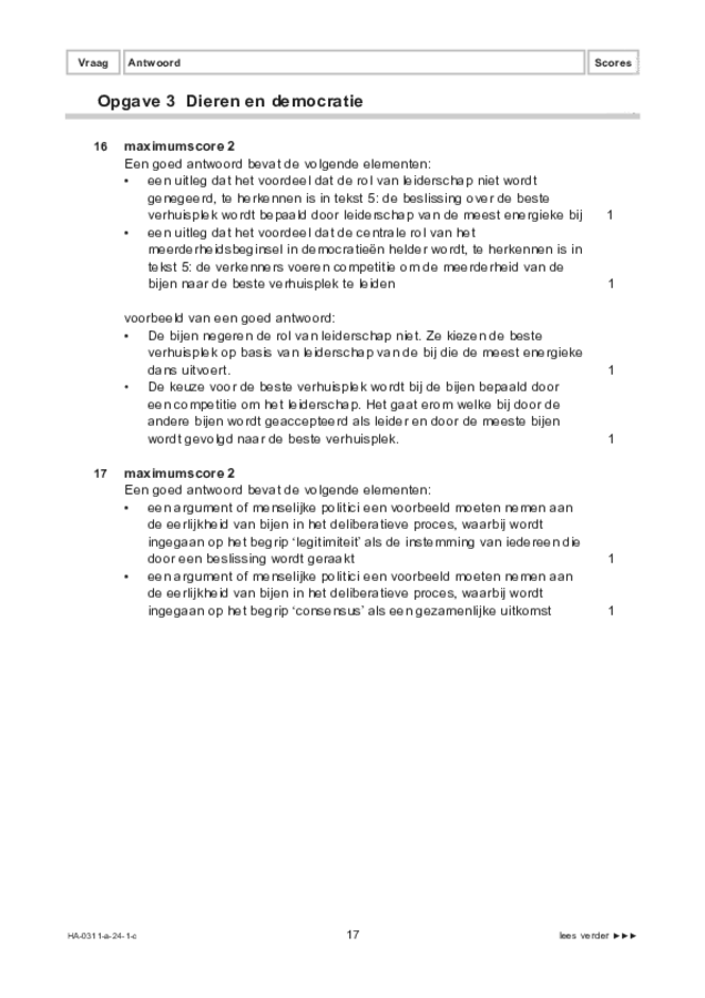 Correctievoorschrift examen HAVO filosofie 2024, tijdvak 1. Pagina 17