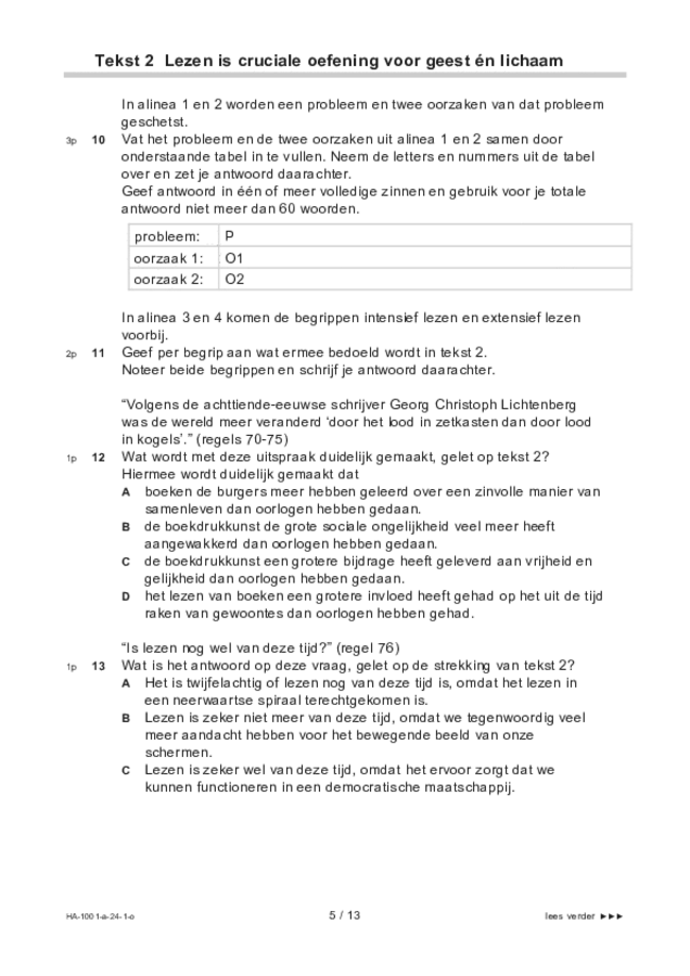 Opgaven examen HAVO Nederlands 2024, tijdvak 1. Pagina 5