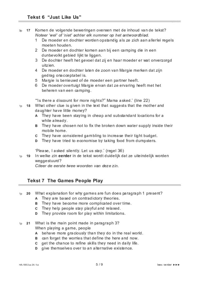 Opgaven examen HAVO Engels 2024, tijdvak 1. Pagina 5