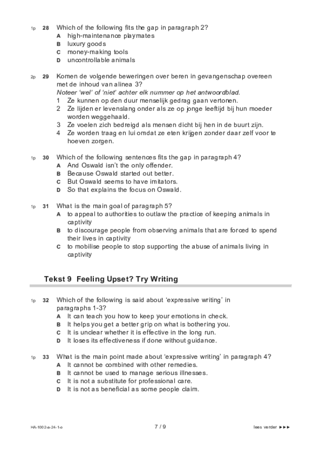 Opgaven examen HAVO Engels 2024, tijdvak 1. Pagina 7