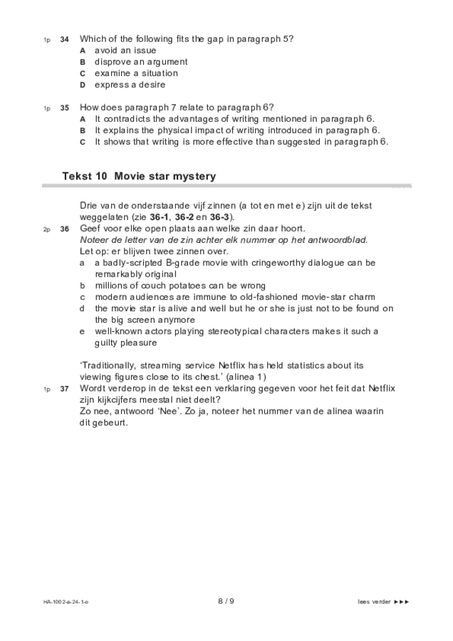 Opgaven examen HAVO Engels 2024, tijdvak 1. Pagina 8