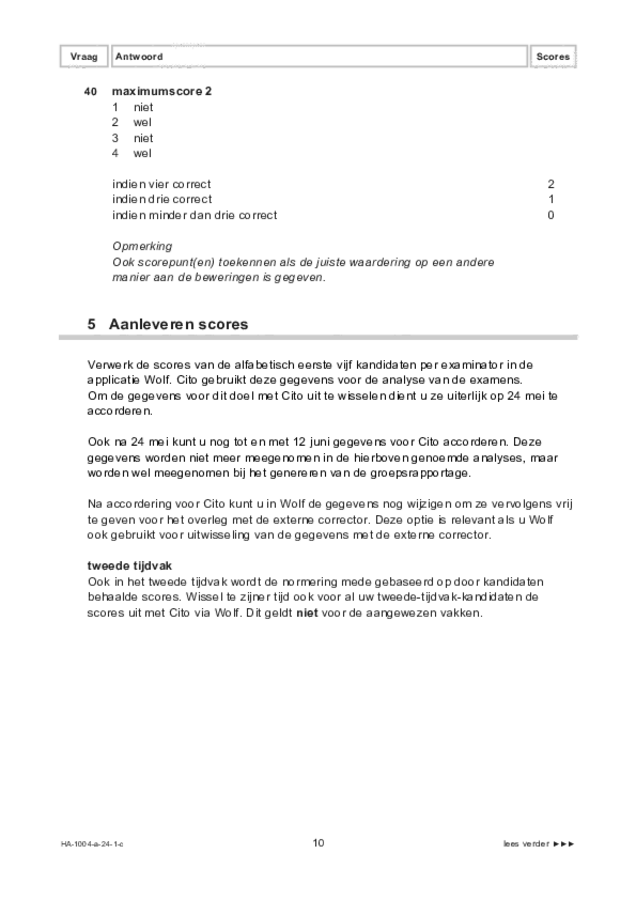 Correctievoorschrift examen HAVO Duits 2024, tijdvak 1. Pagina 10