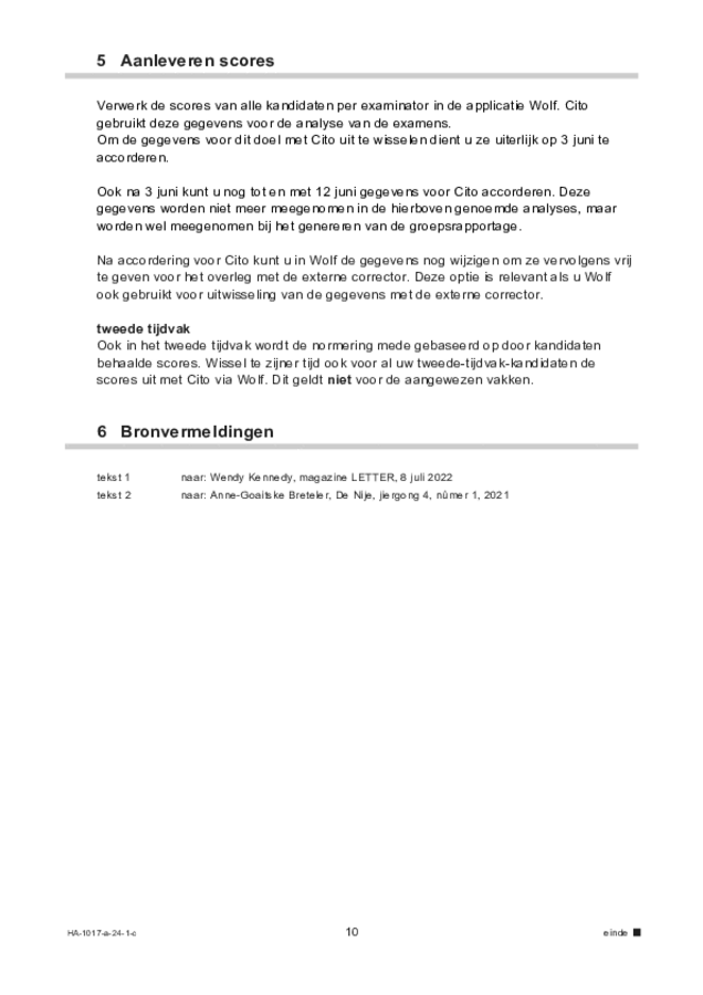 Correctievoorschrift examen HAVO Fries 2024, tijdvak 1. Pagina 10
