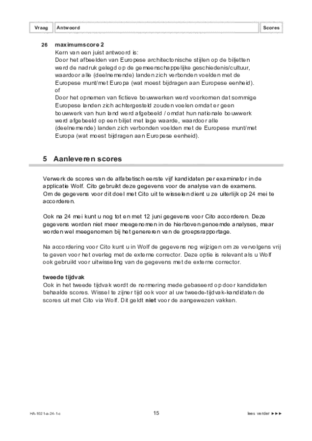 Correctievoorschrift examen HAVO geschiedenis 2024, tijdvak 1. Pagina 15