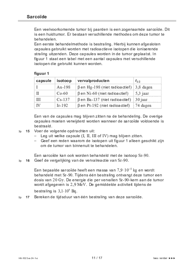 Opgaven examen HAVO natuurkunde 2024, tijdvak 1. Pagina 11