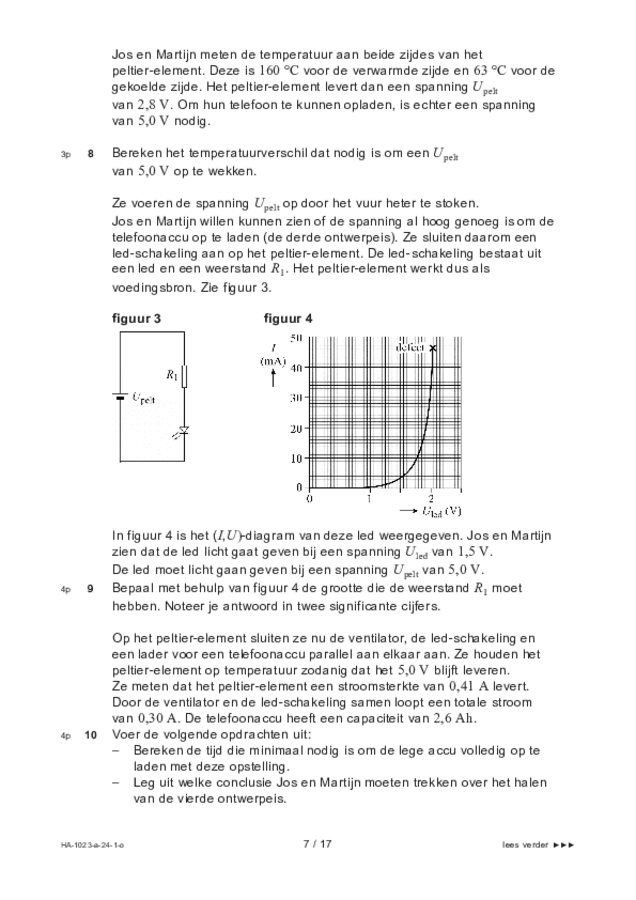 Opgaven examen HAVO natuurkunde 2024, tijdvak 1. Pagina 7