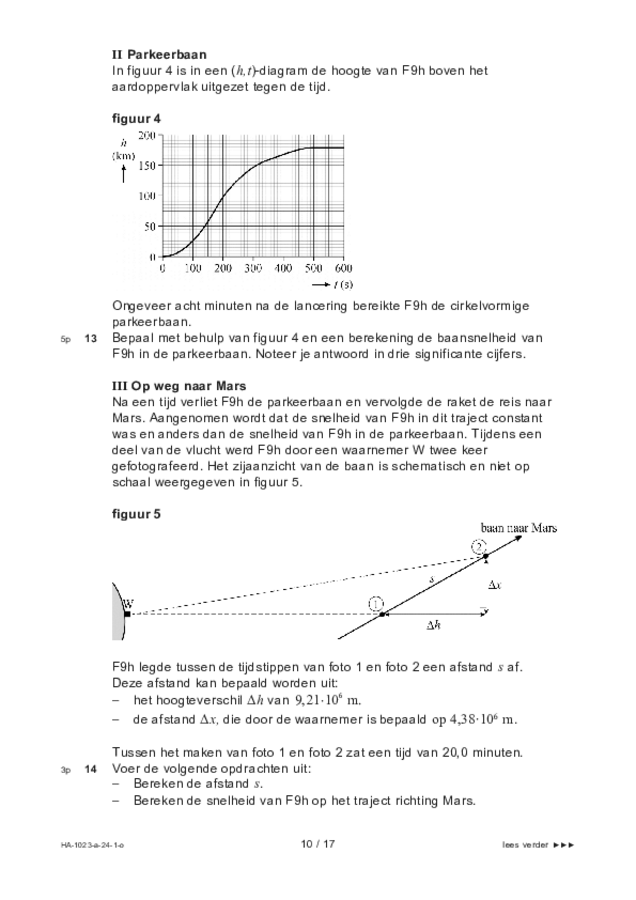 Opgaven examen HAVO natuurkunde 2024, tijdvak 1. Pagina 10