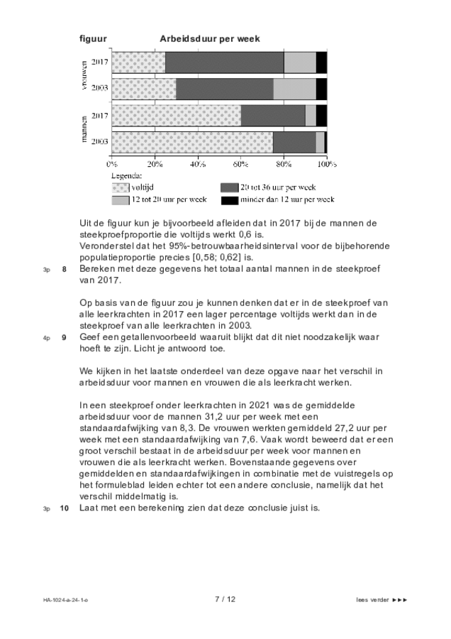 Opgaven examen HAVO wiskunde A 2024, tijdvak 1. Pagina 7