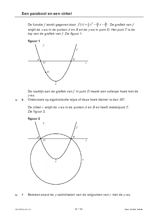 Opgaven examen HAVO wiskunde B 2024, tijdvak 1. Pagina 6