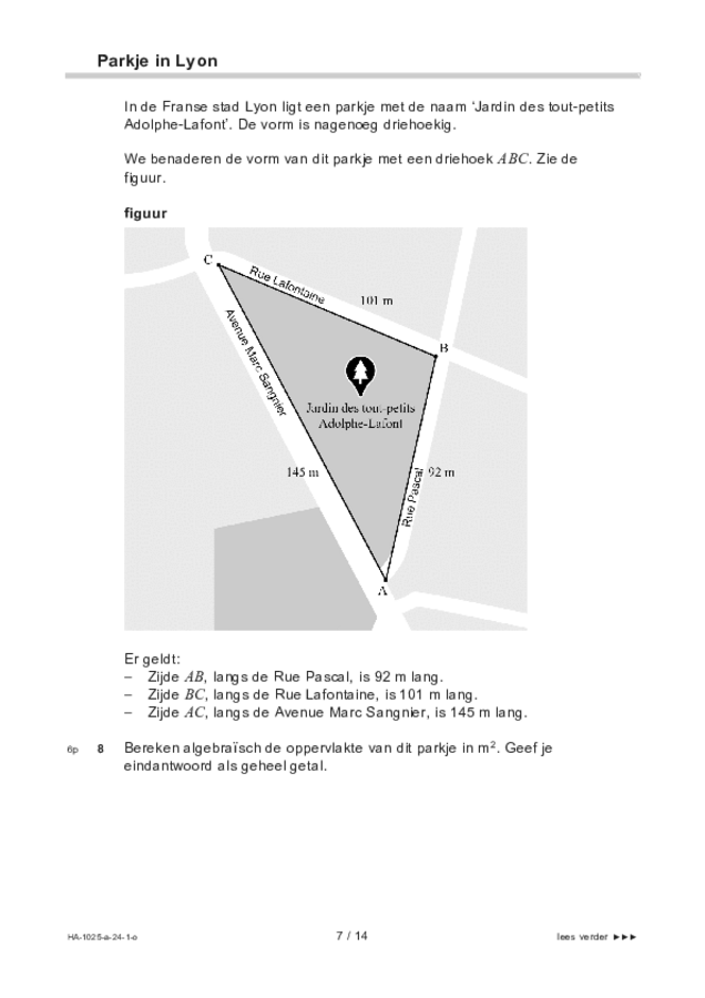 Opgaven examen HAVO wiskunde B 2024, tijdvak 1. Pagina 7