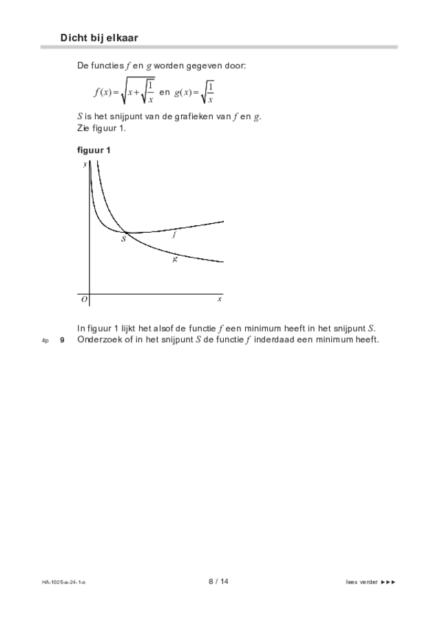 Opgaven examen HAVO wiskunde B 2024, tijdvak 1. Pagina 8