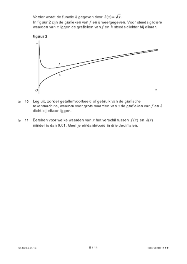 Opgaven examen HAVO wiskunde B 2024, tijdvak 1. Pagina 9