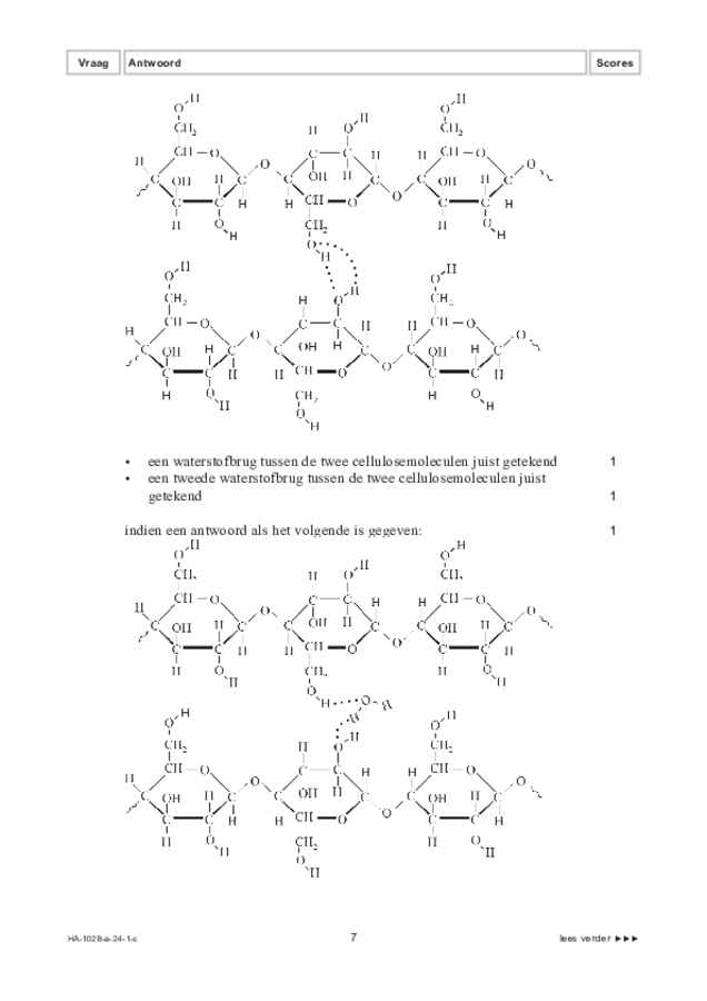 Correctievoorschrift examen HAVO scheikunde 2024, tijdvak 1. Pagina 7