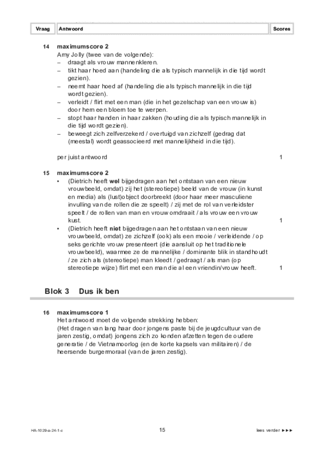 Correctievoorschrift examen HAVO kunst (algemeen) 2024, tijdvak 1. Pagina 15