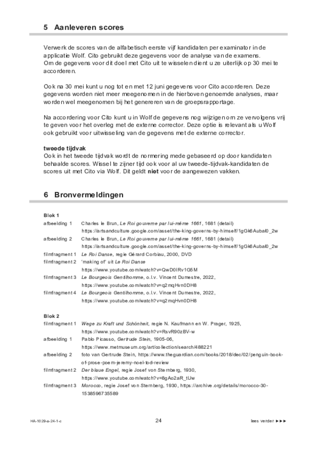 Correctievoorschrift examen HAVO kunst (algemeen) 2024, tijdvak 1. Pagina 24