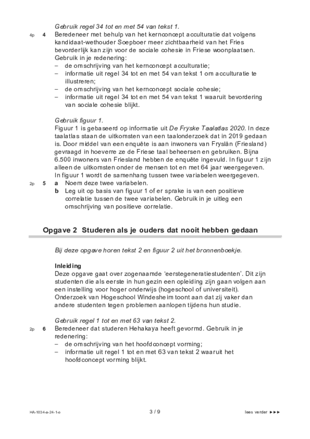 Opgaven examen HAVO maatschappijwetenschappen 2024, tijdvak 1. Pagina 3