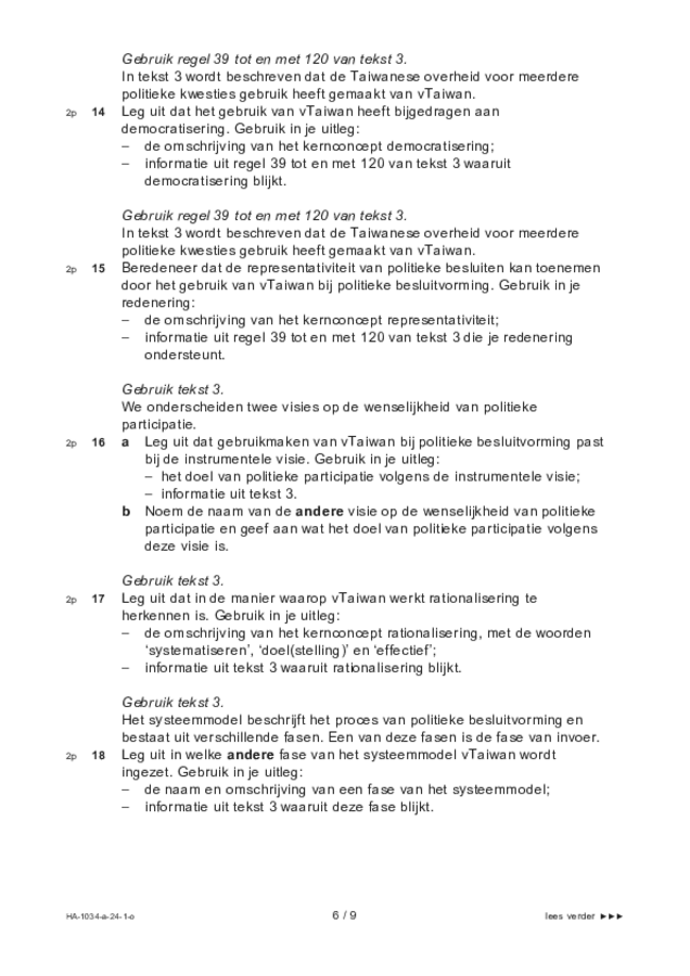 Opgaven examen HAVO maatschappijwetenschappen 2024, tijdvak 1. Pagina 6