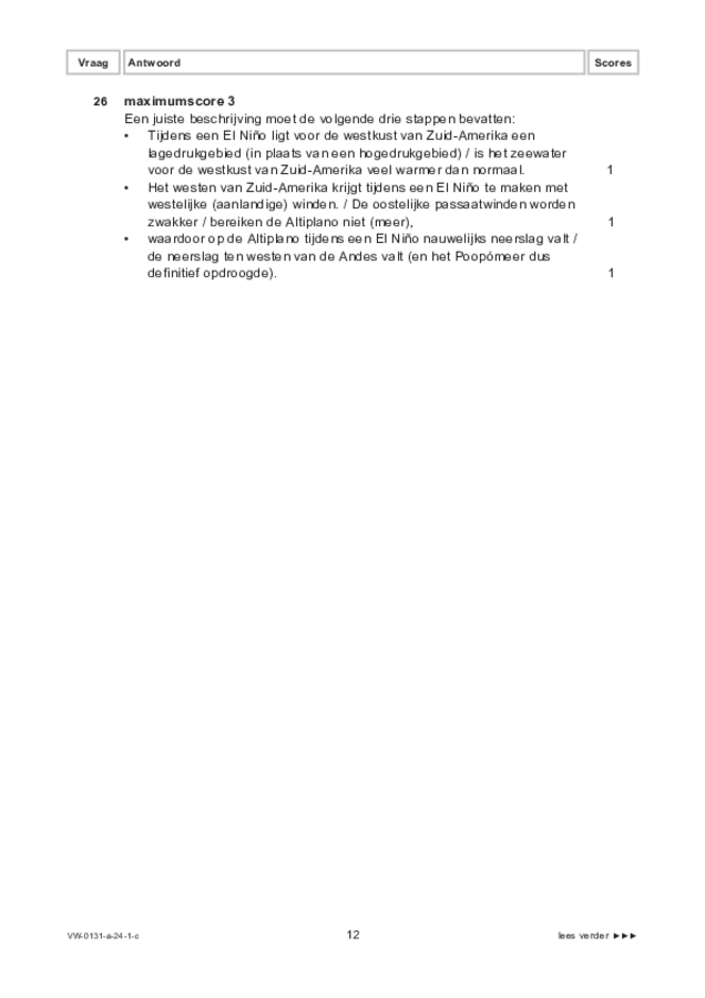 Correctievoorschrift examen VWO aardrijkskunde 2024, tijdvak 1. Pagina 12