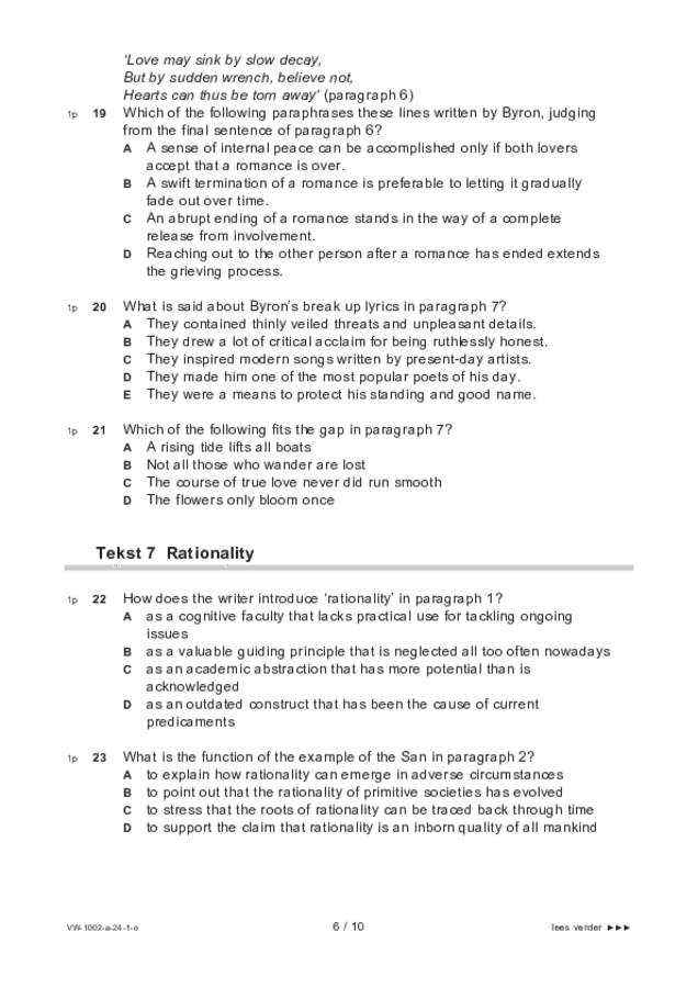 Opgaven examen VWO Engels 2024, tijdvak 1. Pagina 6