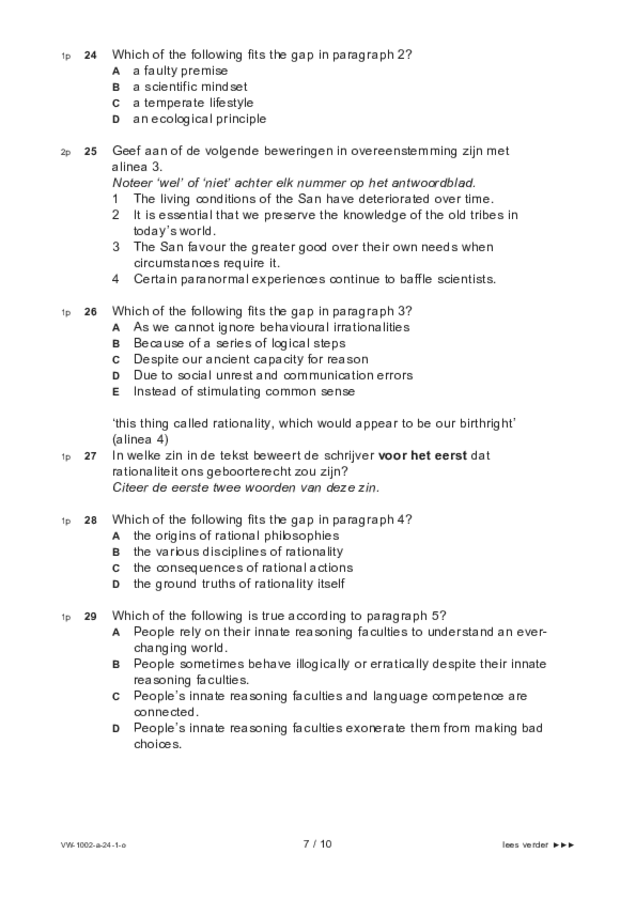 Opgaven examen VWO Engels 2024, tijdvak 1. Pagina 7