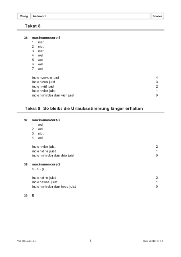 Correctievoorschrift examen VWO Duits 2024, tijdvak 1. Pagina 8