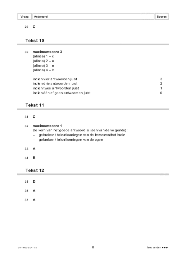 Correctievoorschrift examen VWO Arabisch 2024, tijdvak 1. Pagina 8