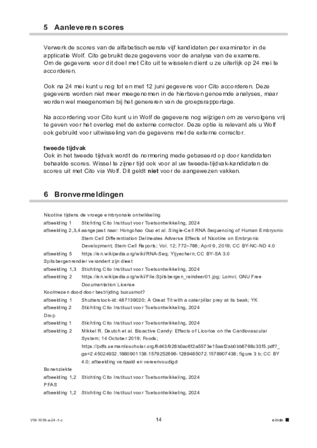 Correctievoorschrift examen VWO biologie 2024, tijdvak 1. Pagina 14