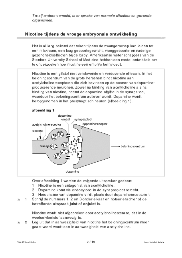 Opgaven examen VWO biologie 2024, tijdvak 1. Pagina 2