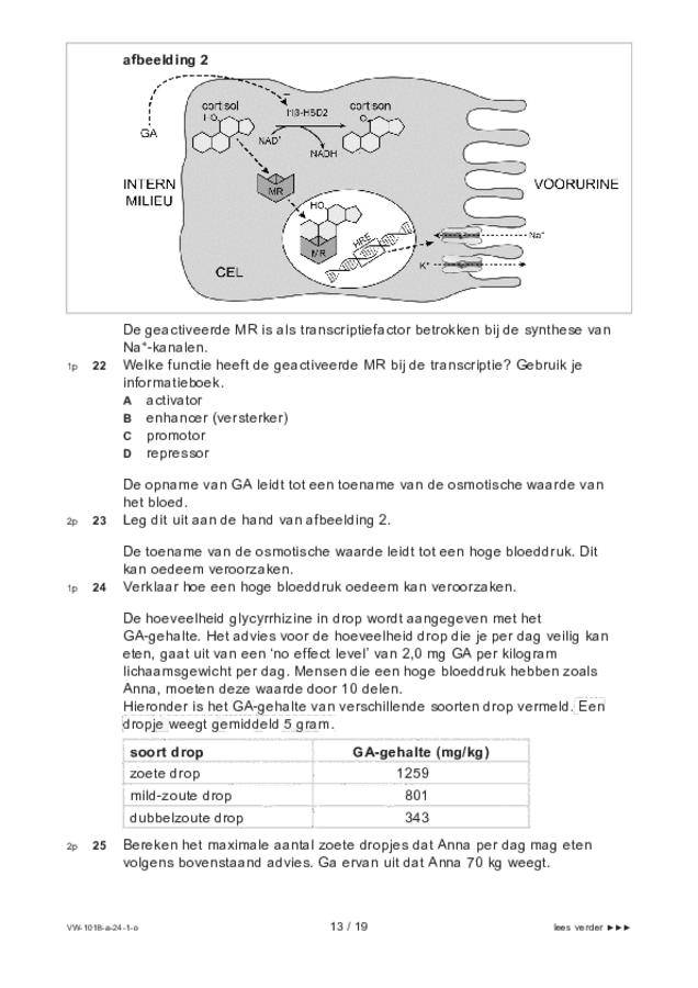 Opgaven examen VWO biologie 2024, tijdvak 1. Pagina 13