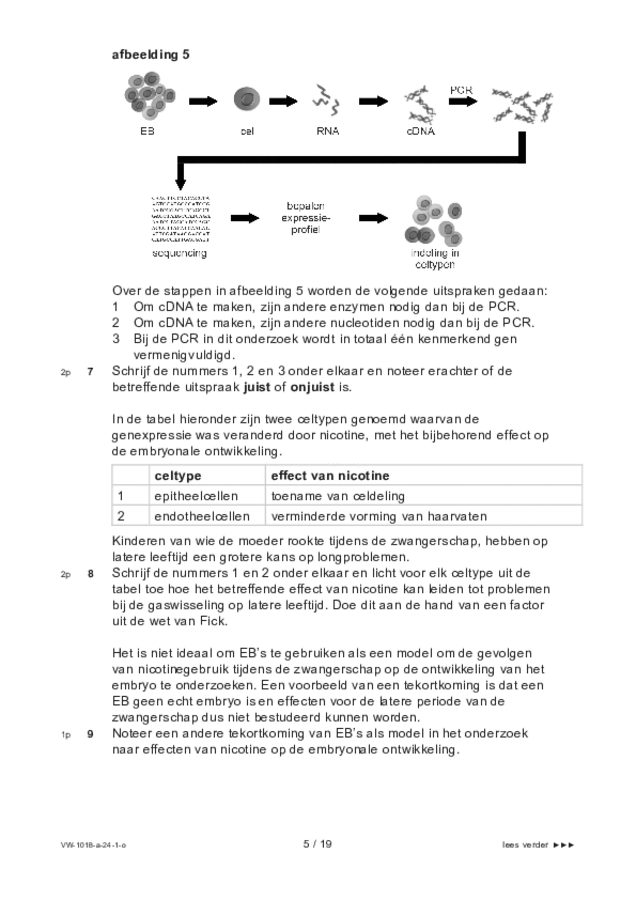 Opgaven examen VWO biologie 2024, tijdvak 1. Pagina 5