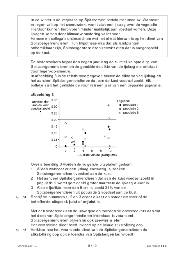 Opgaven examen VWO biologie 2024, tijdvak 1. Pagina 8