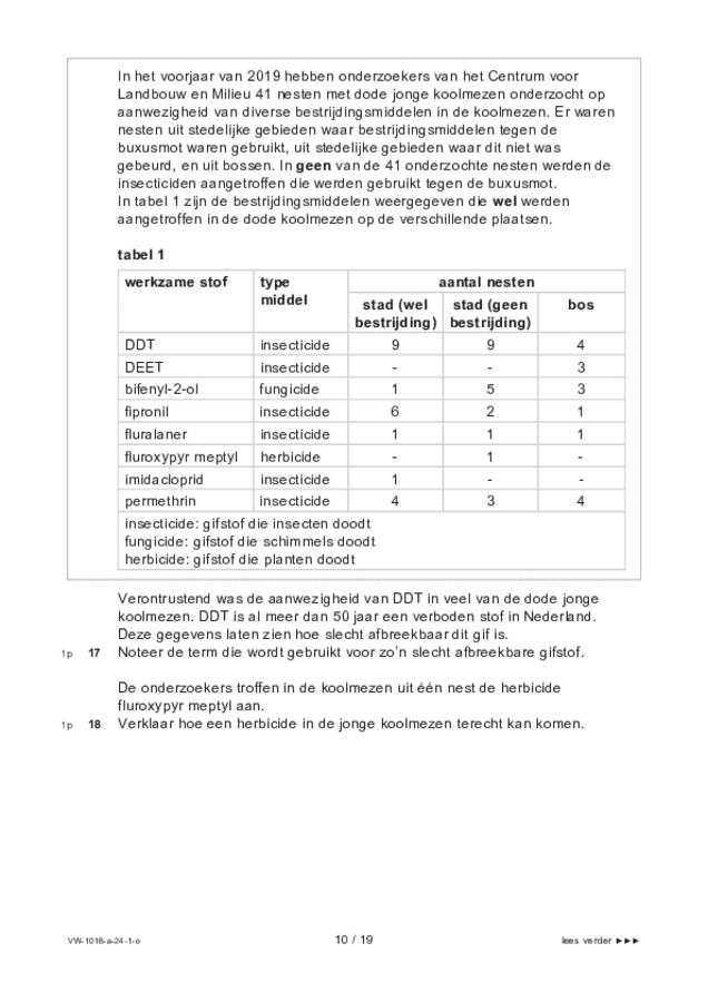 Opgaven examen VWO biologie 2024, tijdvak 1. Pagina 10