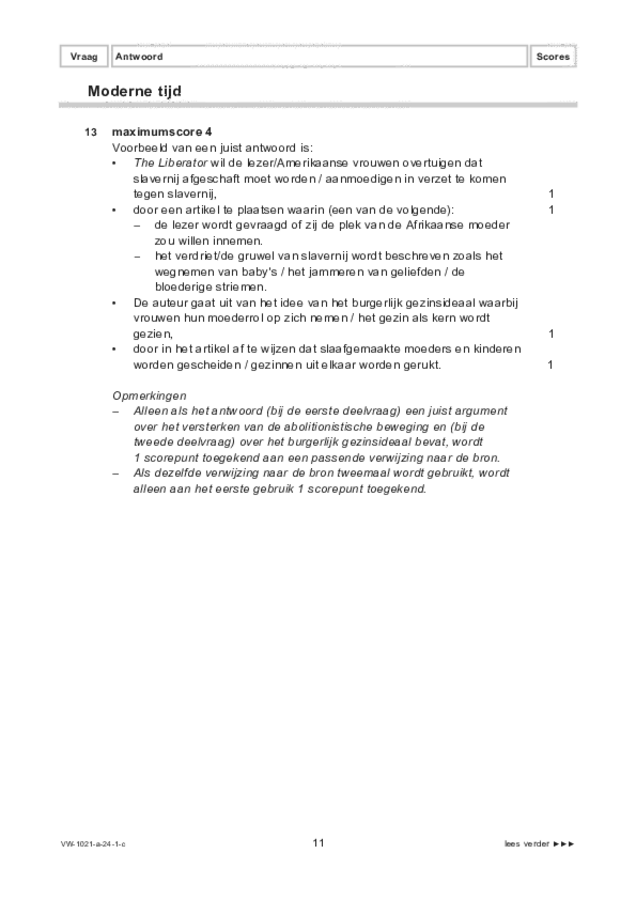 Correctievoorschrift examen VWO geschiedenis 2024, tijdvak 1. Pagina 11