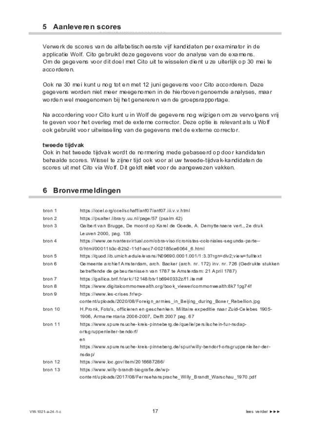 Correctievoorschrift examen VWO geschiedenis 2024, tijdvak 1. Pagina 17